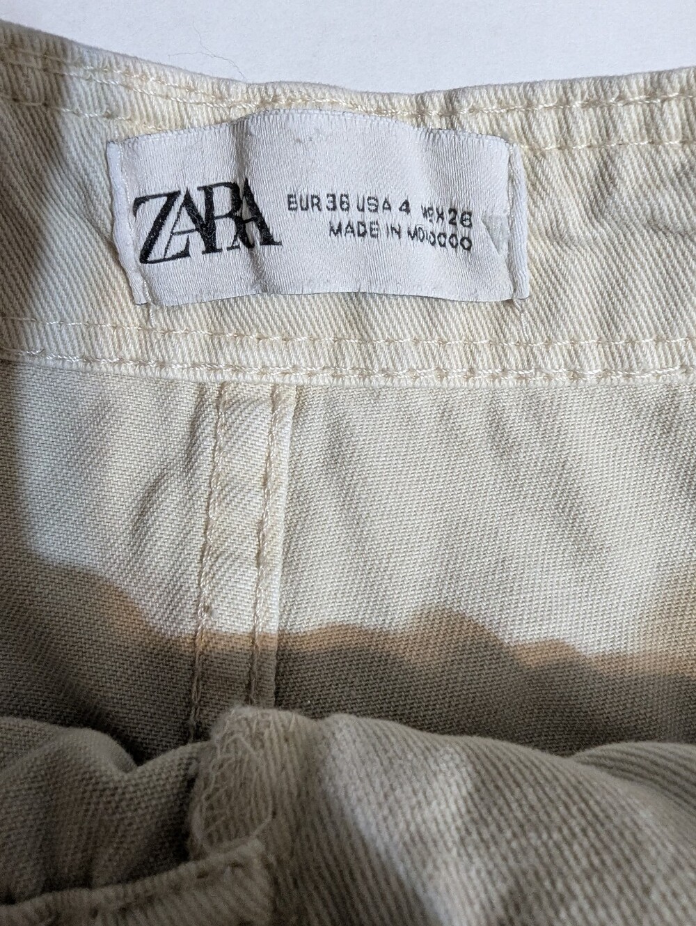 Zara Women’s Beige Cargo Pants Wide Leg Utility Trousers Size 4 EUR 36 - Picture 9 of 13